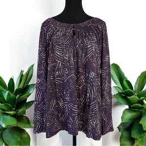 Calvin Klein Jeans Purple Patterned Blouse
